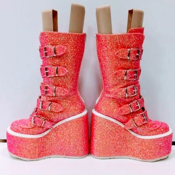 Demonia Platform Candy Lovesick Trinity Boots - Picture 1 of 8